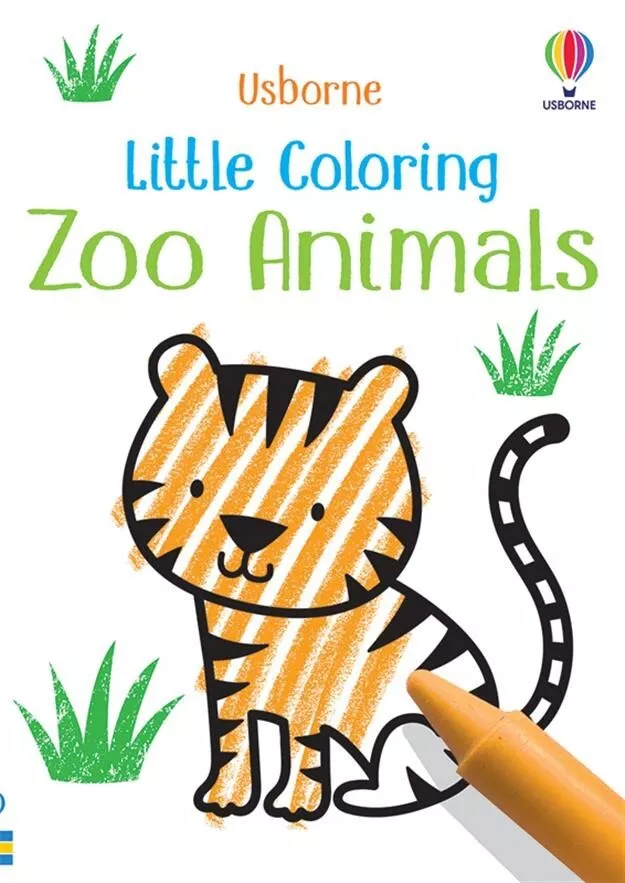 LITTLE COLORING ZOO ANIMALS by Usborne Books