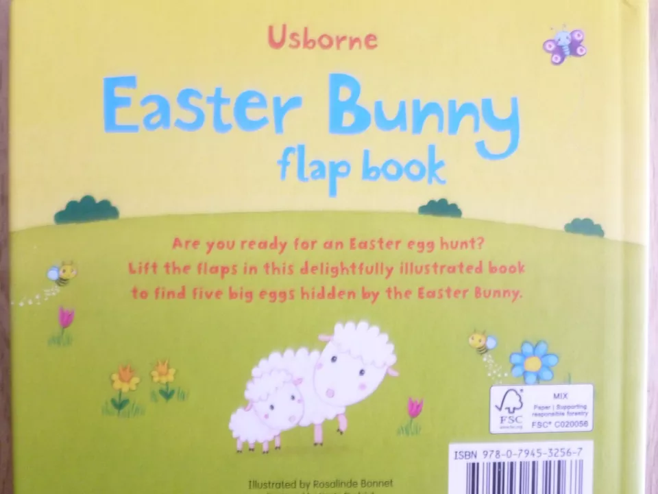 Usborne Easter Bunny Flap Book by Sam Taplin c2019, NEW Board Book