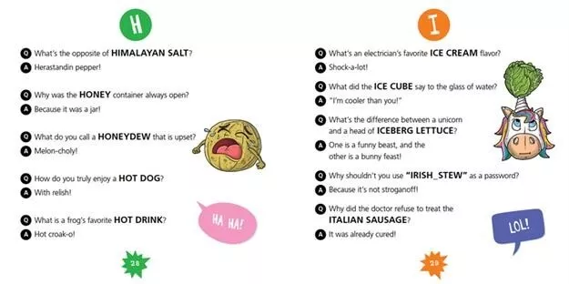 A TO Z FOOD JOKE BOOK by Usborne Books for Kids 