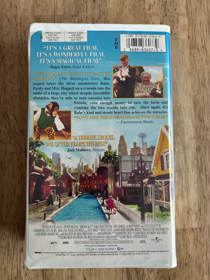 Babe ~ Pig In The City (VHS, 1999, Special Clam Shell Case) TESTED!