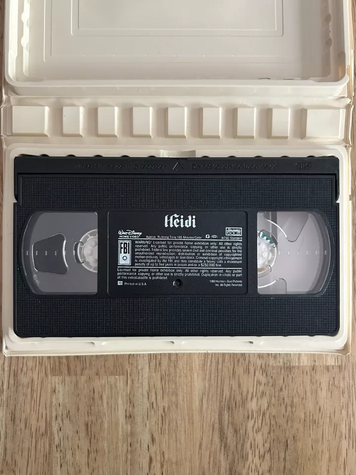 Vintage Disney HEIDI 1993 VHS Movie with Clamshell Case Jane Seymour ~ TESTED