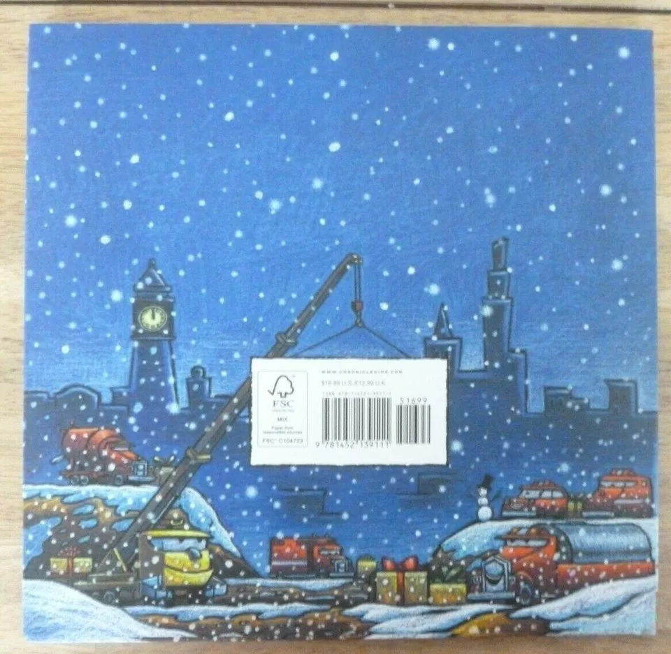 Construction Site on Christmas Night - 10" x 10" hardcover BRAND NEW