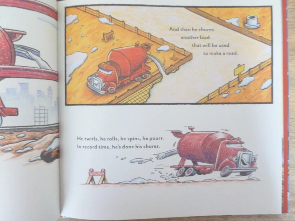 Construction Site on Christmas Night - 10" x 10" hardcover BRAND NEW