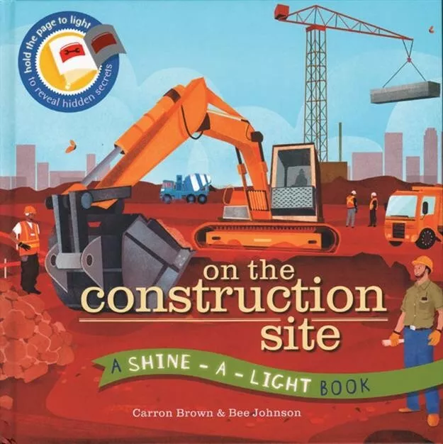 On the Construction Site - Shine-a-Light ~ Brand New (hardcover) Usborne Books