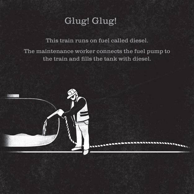 On the Train [A Shine-A-Light flashlight book by Usborne Books ~ NEW