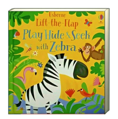 Usborne Lift-the-Flap Play Hide & Seek with Zebra (Board Book) BRAND NEW!