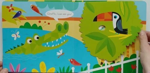 Usborne Lift-the-Flap Play Hide & Seek with Zebra (Board Book) BRAND NEW!