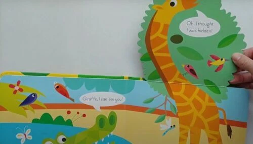 Usborne Lift-the-Flap Play Hide & Seek with Zebra (Board Book) BRAND NEW!