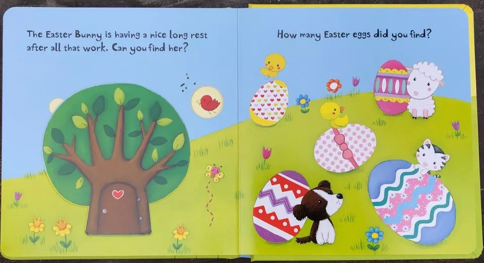 Usborne Easter Bunny Flap Book by Sam Taplin c2019, NEW Board Book