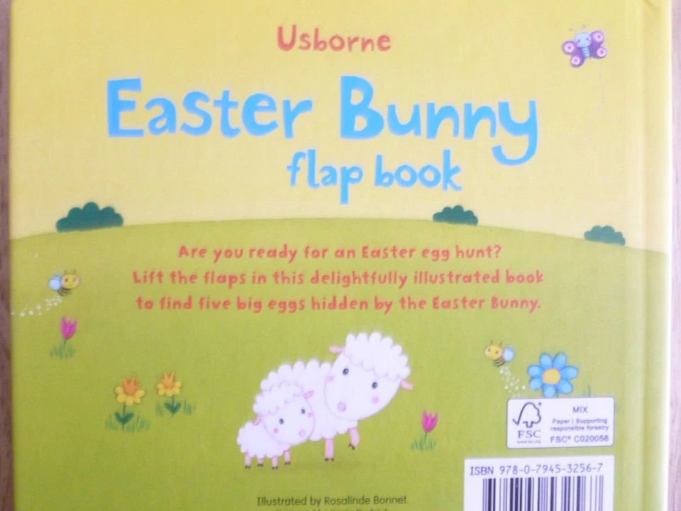 Usborne Easter Bunny Flap Book by Sam Taplin c2019, NEW Board Book