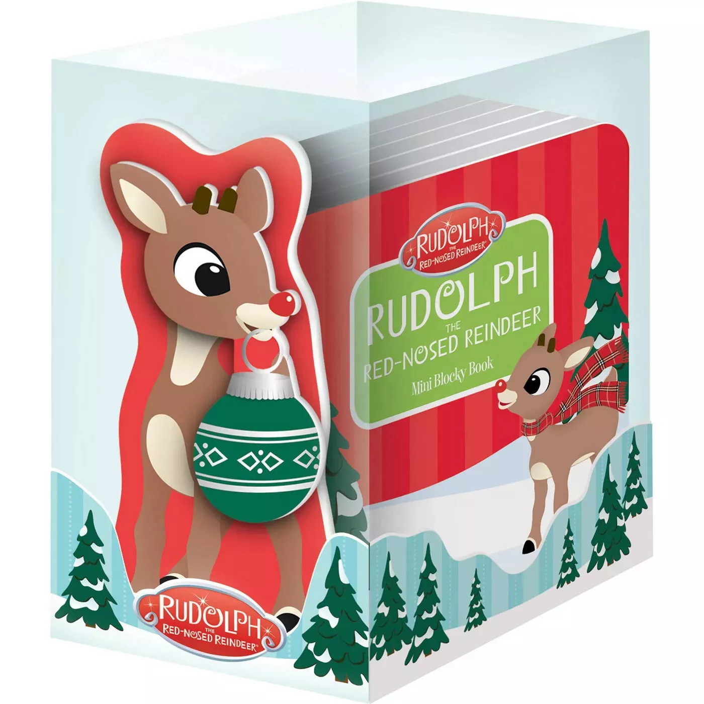 Rudolph Mini Christmas Board Book New In Sealed Plastic Cube