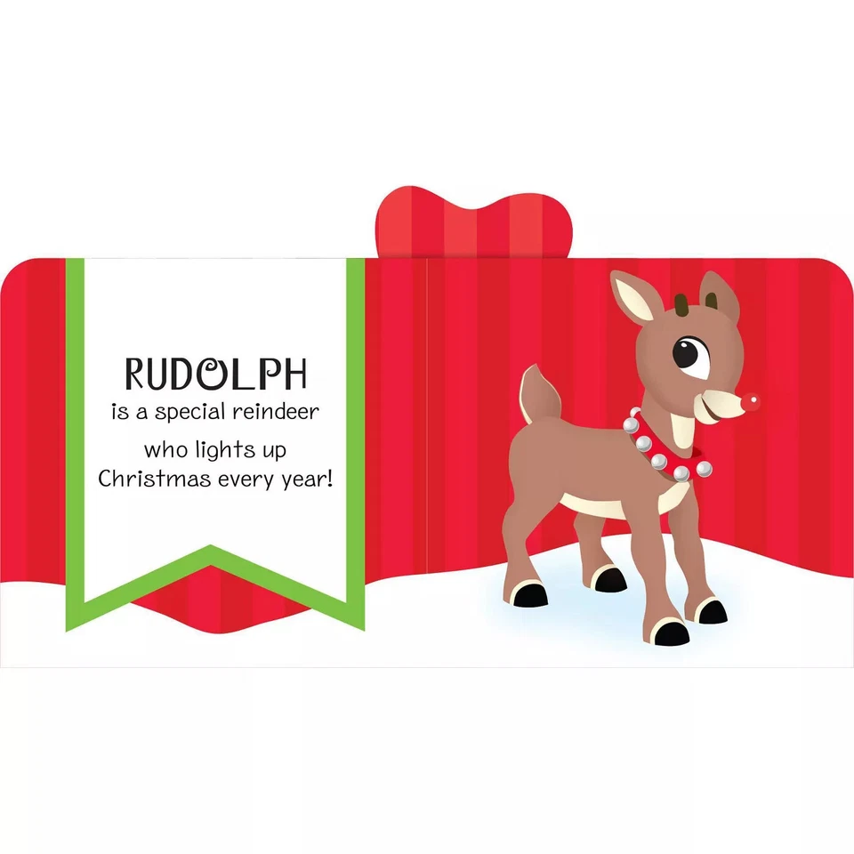 Rudolph Mini Christmas Board Book New In Sealed Plastic Cube