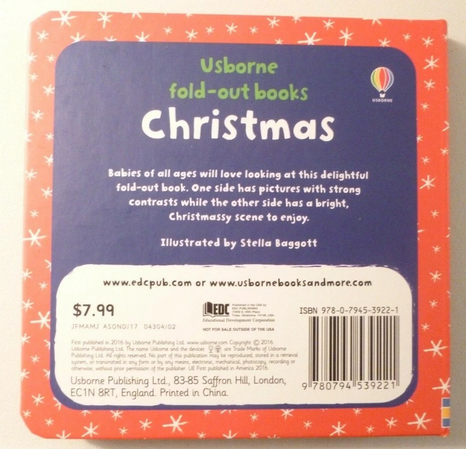 Christmas Fold Out Book by Usborne Books NEW!