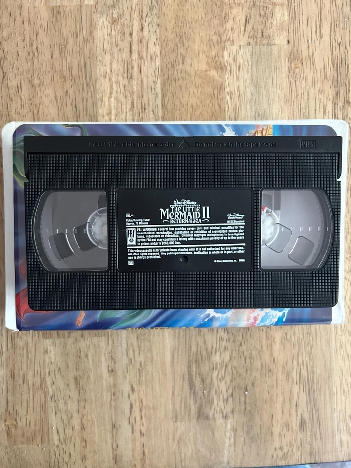 Disney's Little Mermaid II, Return to the Sea (VHS, 2000) Clamshell Case ~ TESTED