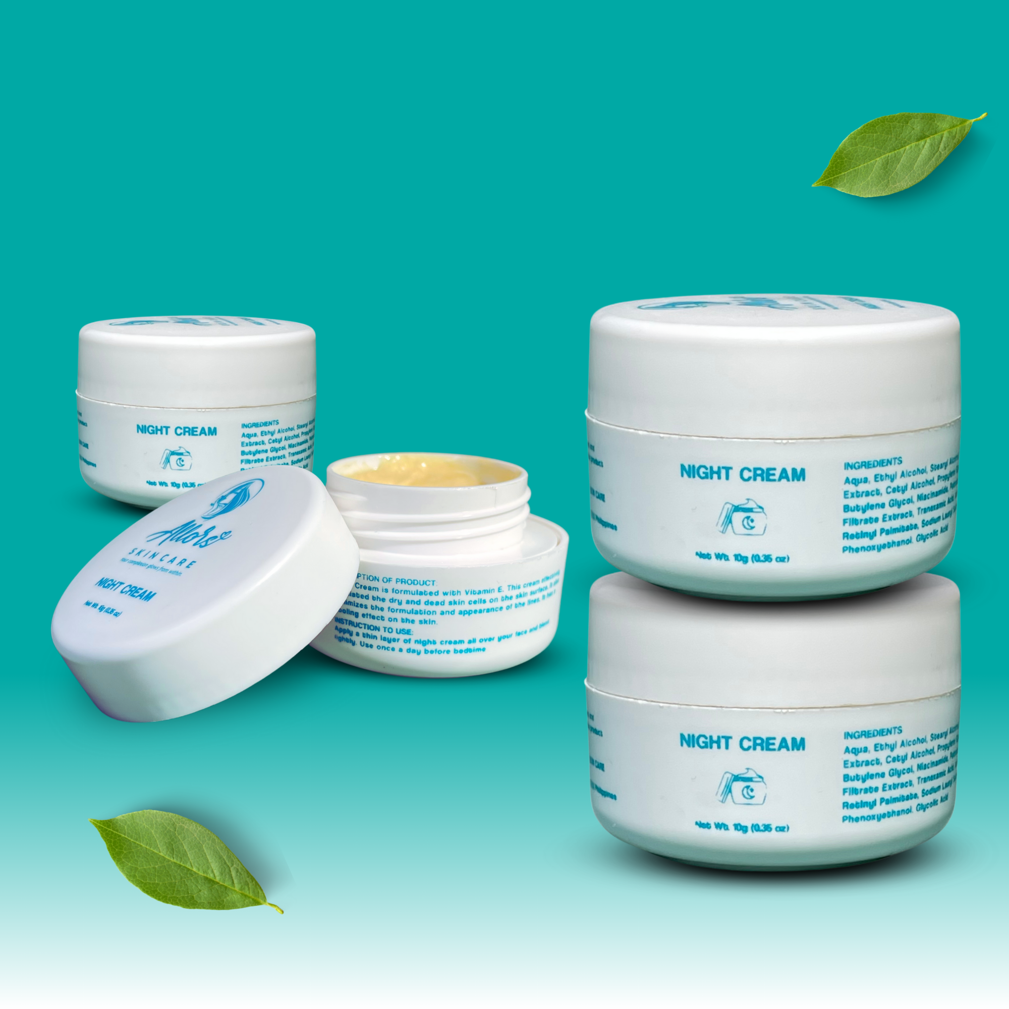 Allors Night Cream – Anti-Aging and Whitening Night Moisturizer with Collagen, Niacinamide, and Repairing Botanicals