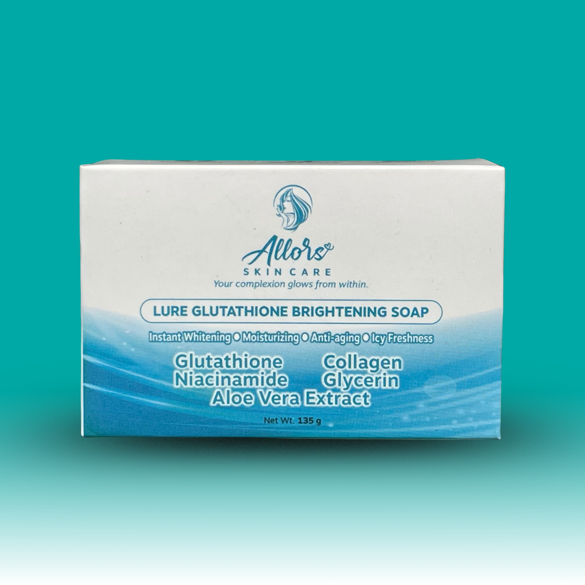 Lure Glutathione Brightening Soap 135g – Deep Whitening Soap Bar with Glutathione for Face and Body