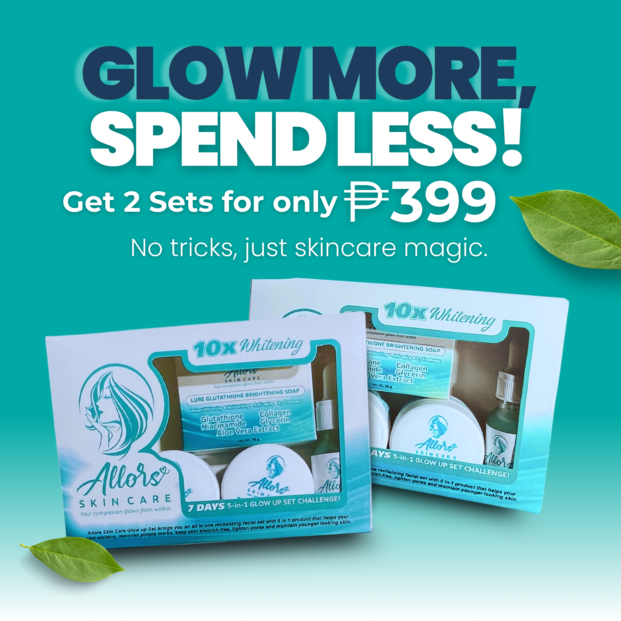 Allors Skin Care Set – Complete Brightening, Hydrating & Anti-Aging Bundle for Clear, Radiant, and Youthful Skin