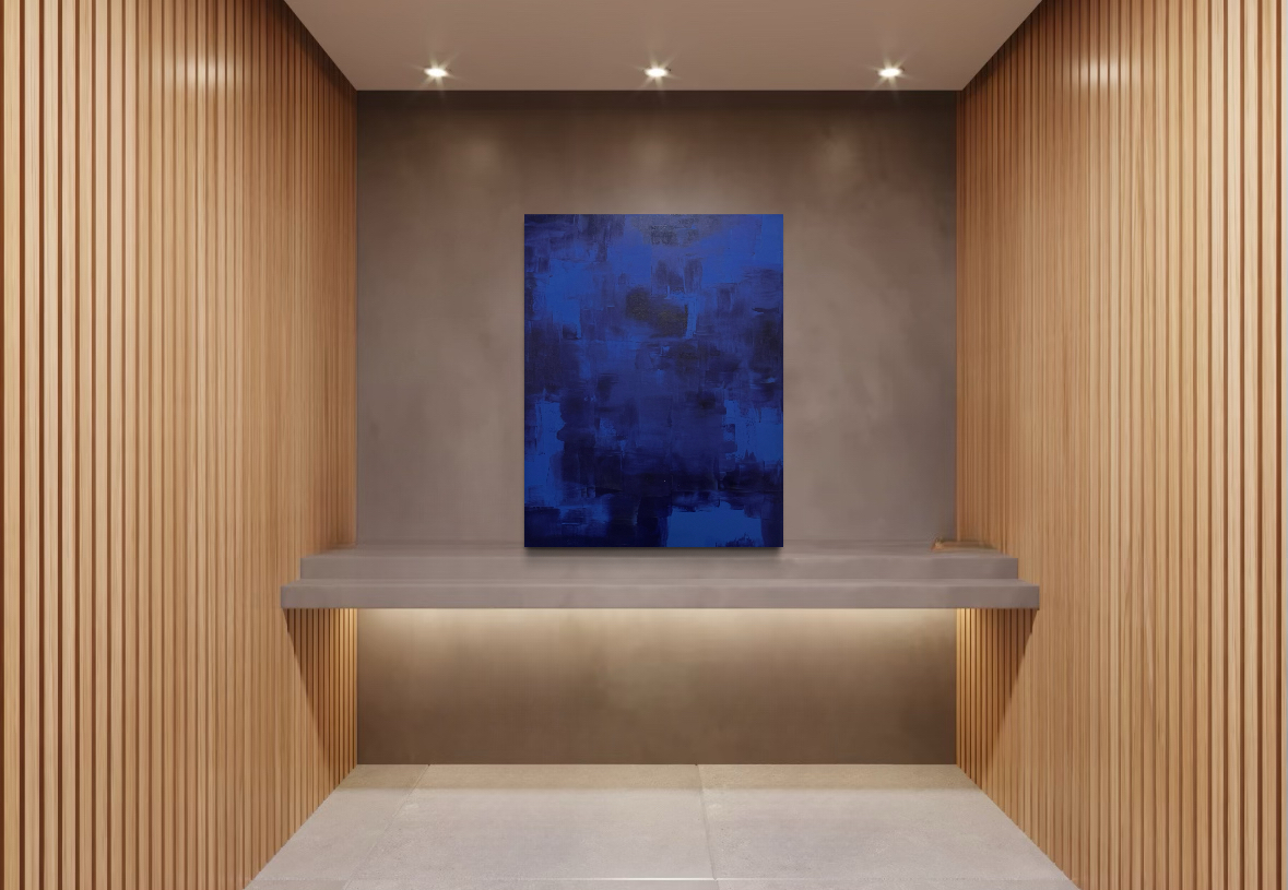 Quadro Abstrato em Tinta Acrílica 70x90