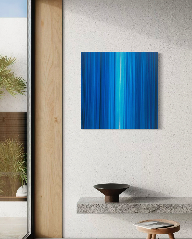 Quadro Abstrato Tinta Acrílica 90x90cm