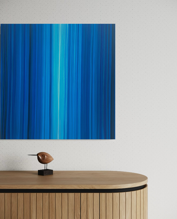 Quadro Abstrato Tinta Acrílica 90x90cm