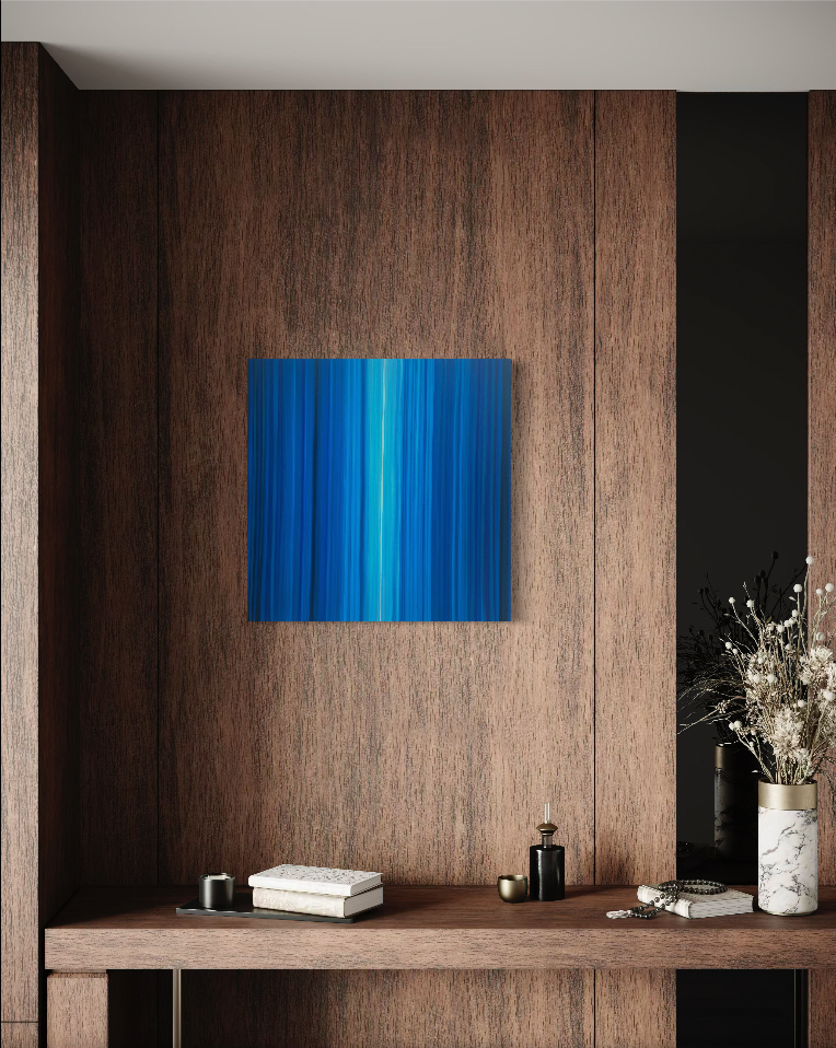 Quadro Abstrato Tinta Acrílica 90x90cm