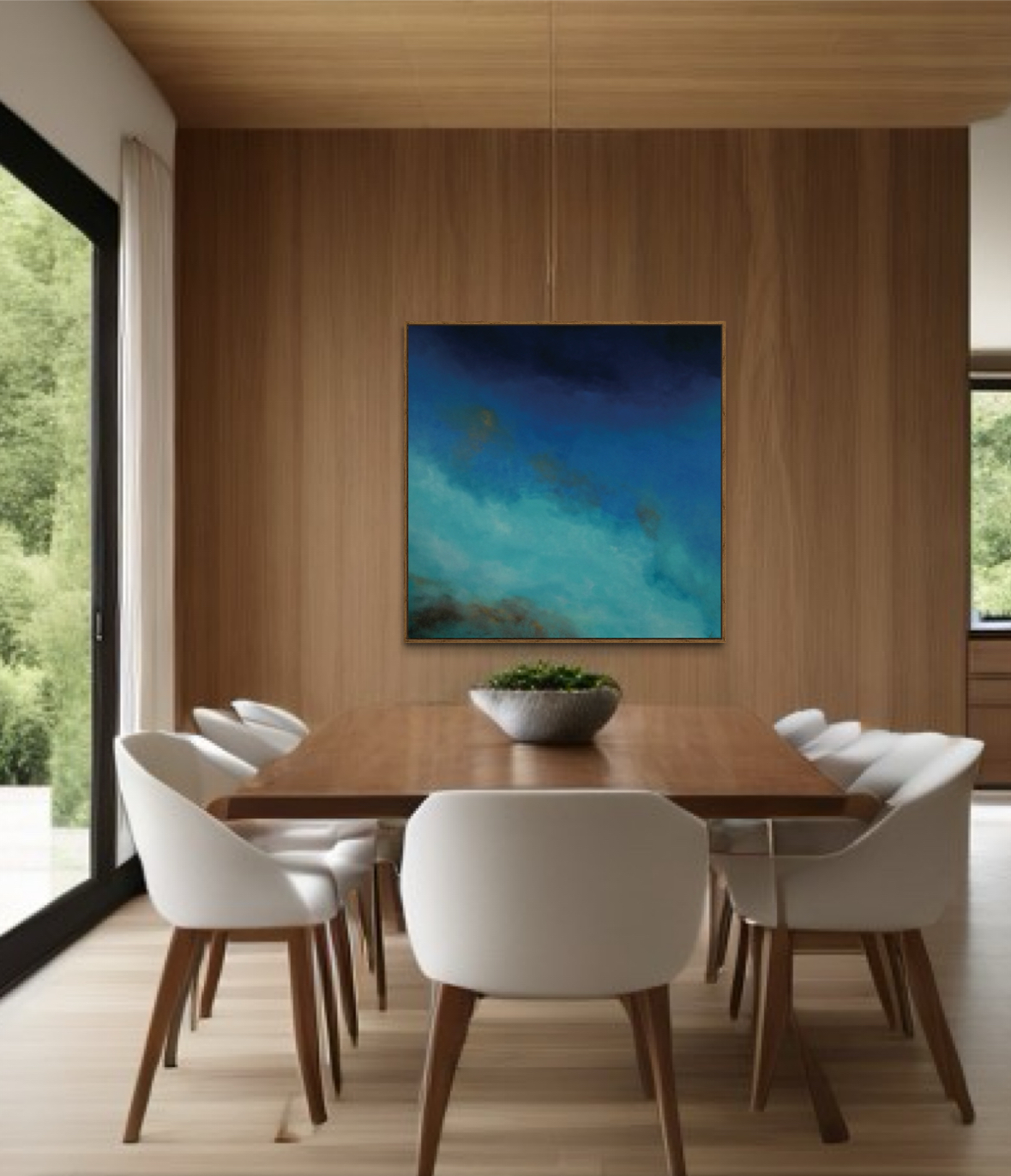 Quadro Abstrato Tinta Acrílica 100x100cm