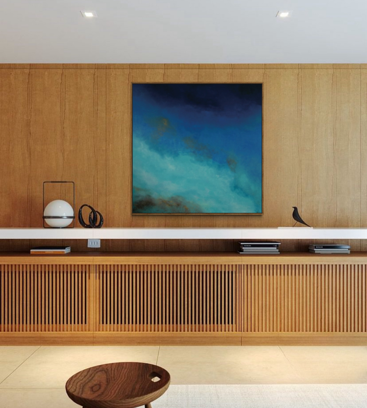 Quadro Abstrato Tinta Acrílica 100x100cm