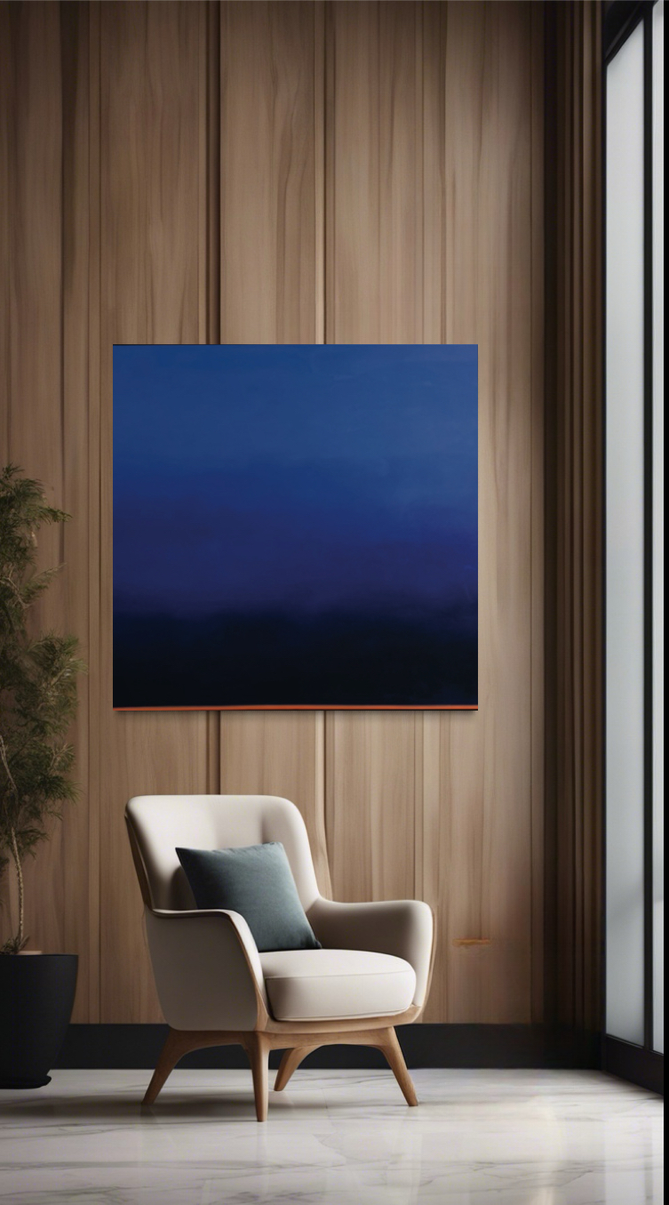 Quadro Abstrato Tinta à Óleo 110x110cm