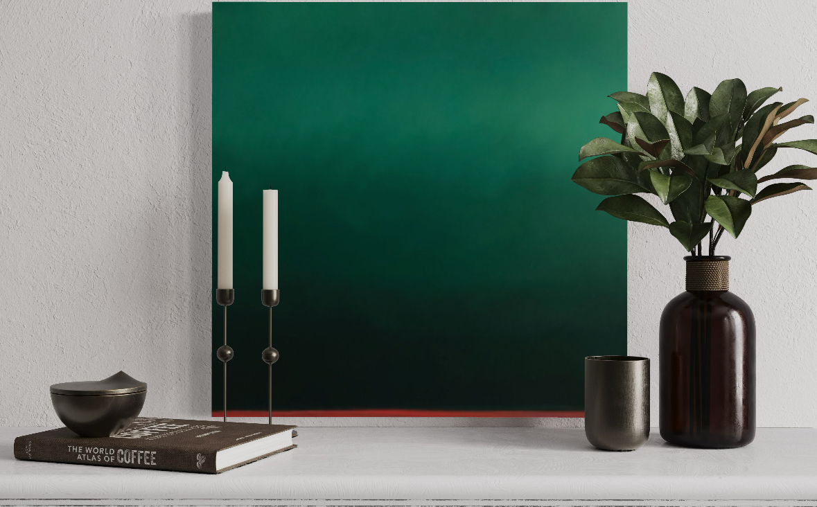 Quadro Abstrato Tinta à Óleo 50x50cm