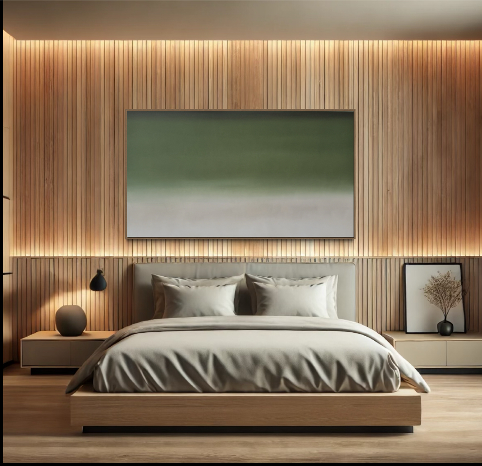 Quadro Abstrato em Tinta Acrílica 100x180