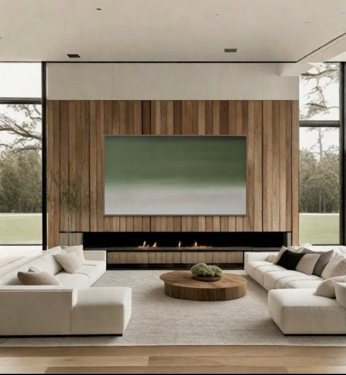 Quadro Abstrato em Tinta Acrílica 100x180