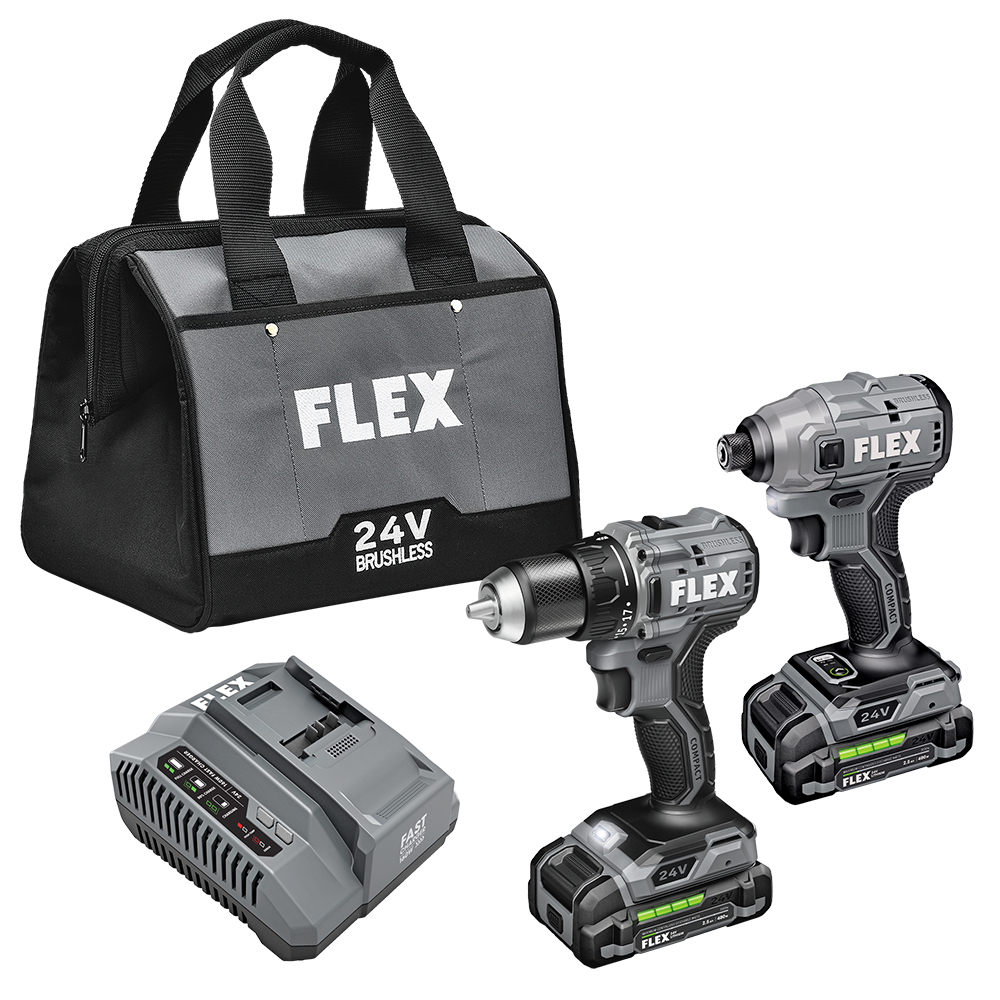 COMPACT DRILL DRIVER AND COMPACT IMPACT DRIVER COMBO KIT