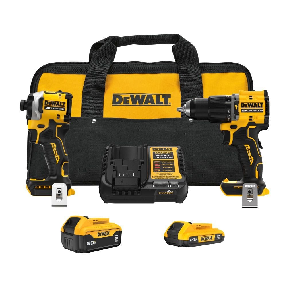 DEWALT 20V MAX 2-Tool Hammer Drill and Impact Combo Kit