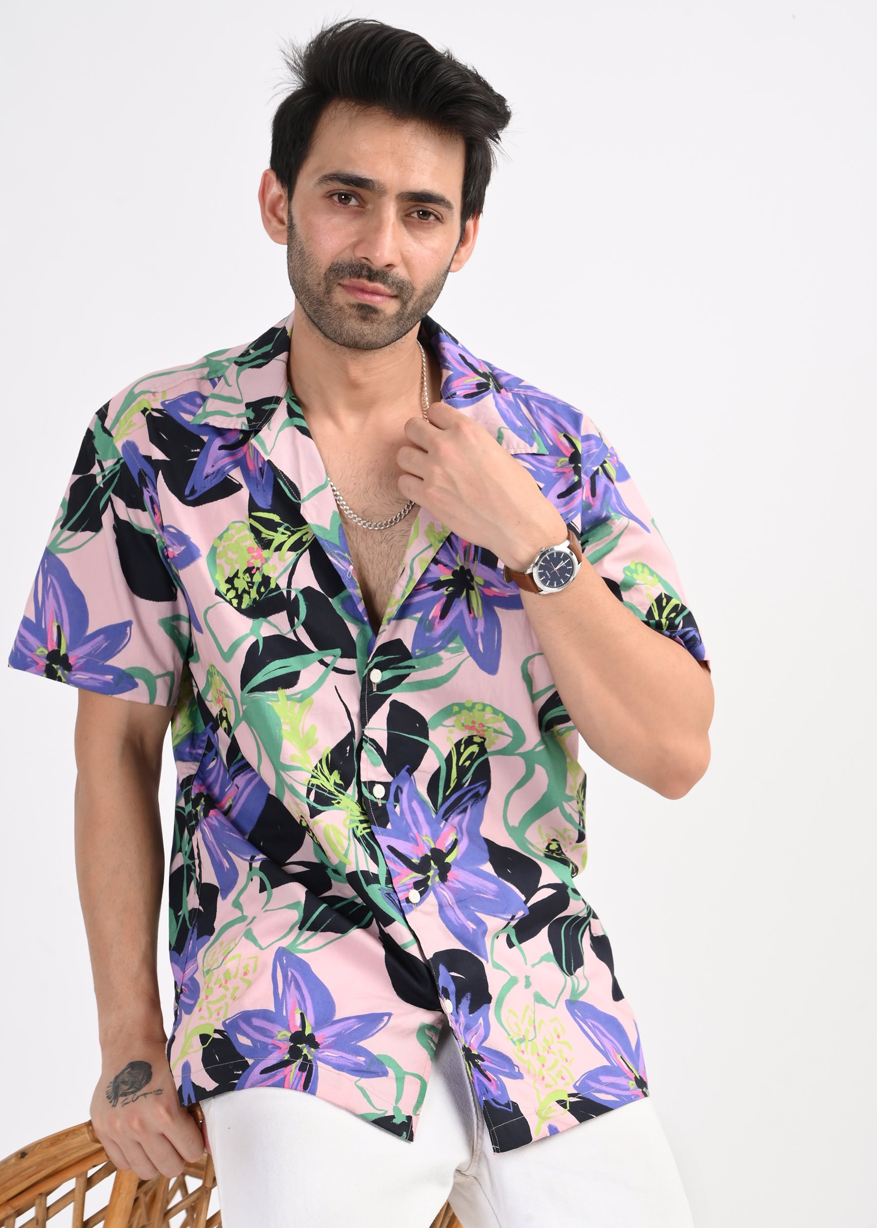Floral Print Short Sleeve Shirt