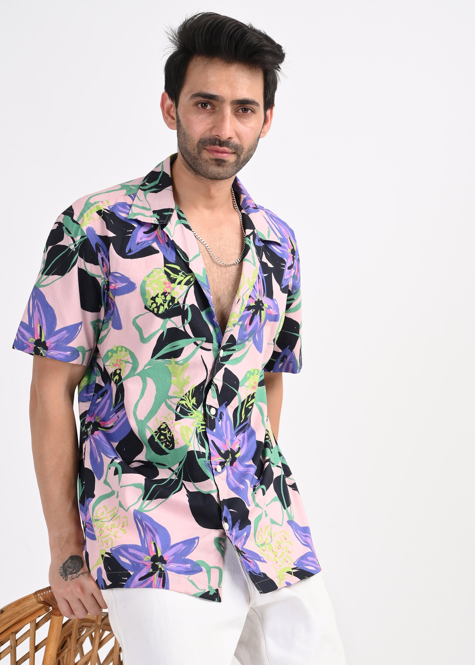 Floral Print Short Sleeve Shirt