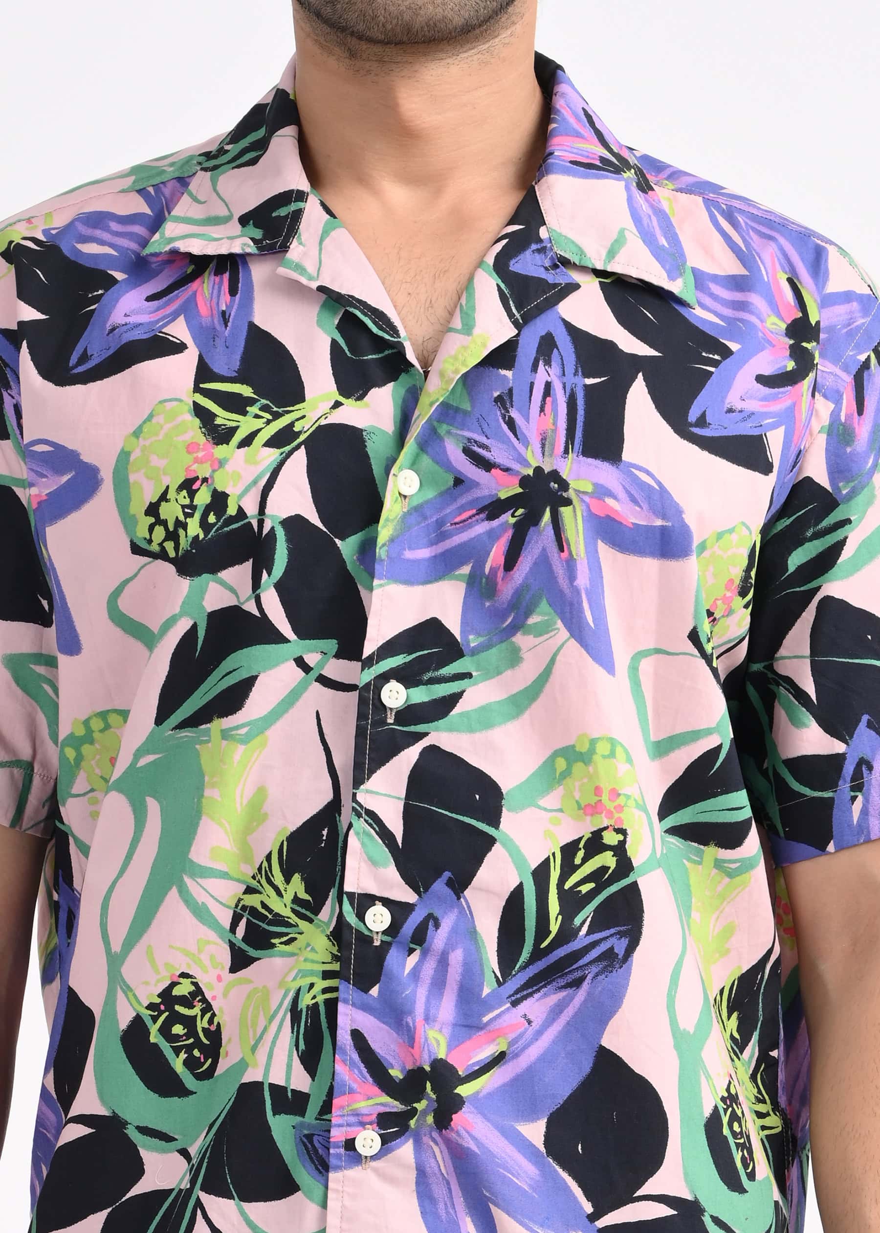 Floral Print Short Sleeve Shirt