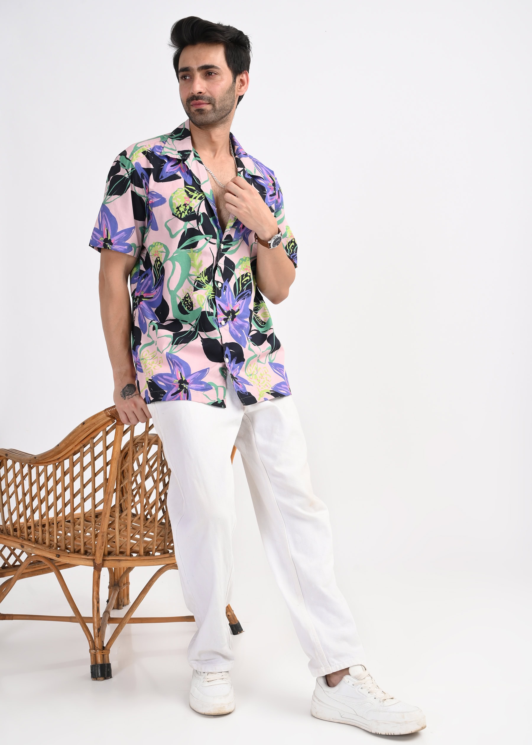 Floral Print Short Sleeve Shirt