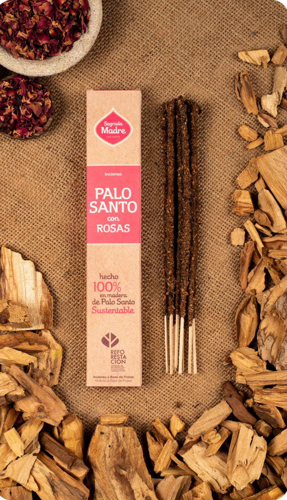 Incienso Palo Santo - Rosas