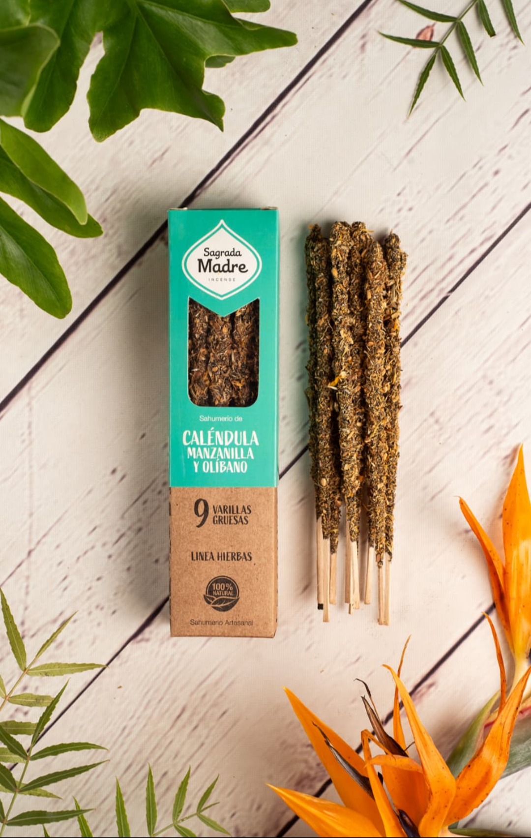 Incienso hierbas - Caléndula , manzanilla y Olibano