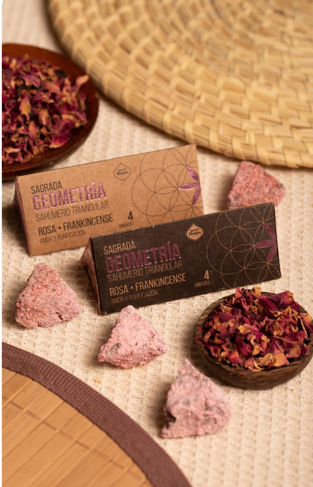 Sagrada Geometría - Rosa y frankincense