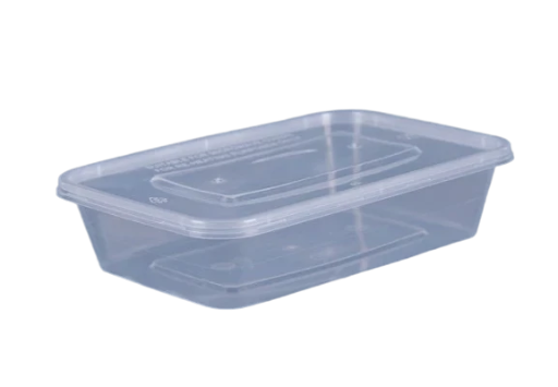 Plastic Rectangular Container 500 ml with lids