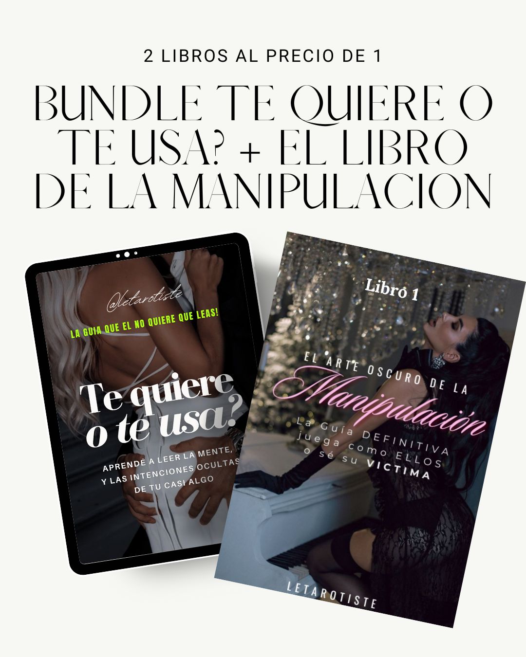 💋 BUNDLE! DOS EBOOKS DIGITALES — ¿Te quiere o te usa? 💩 + El Libro de la Manipulación