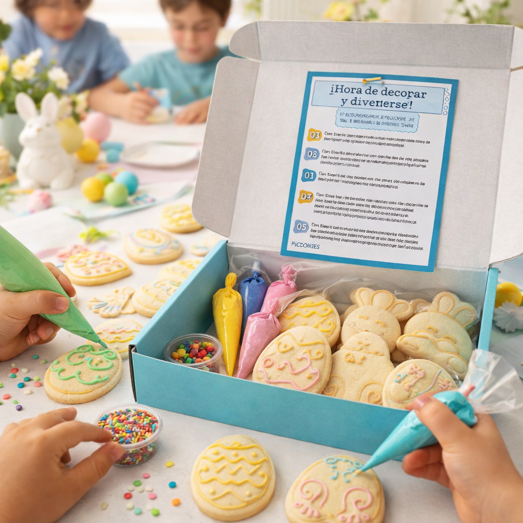 KIT PARA DECORAR GALLETAS DE PASCUA - ACTIVIDAD FAMILIAR PARA NIÑOS