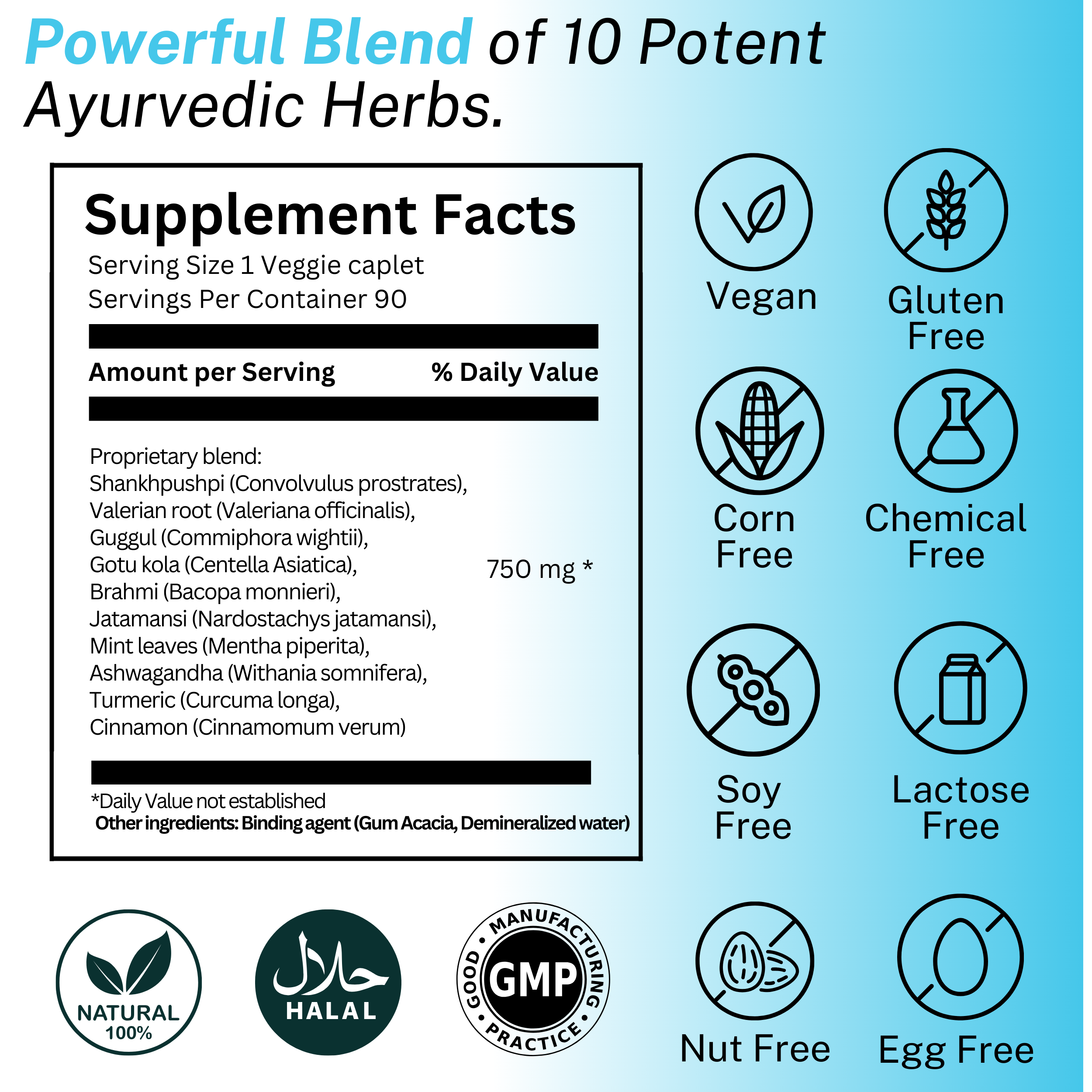 Brain XT- MD Made Neuro Cognitive Health Support Supplement, 10 Herbs - Supplements Mood, Vitality, Wellness, Focus and Memory, Nootropic Aid for Men & Women, 90 Vegan Pills