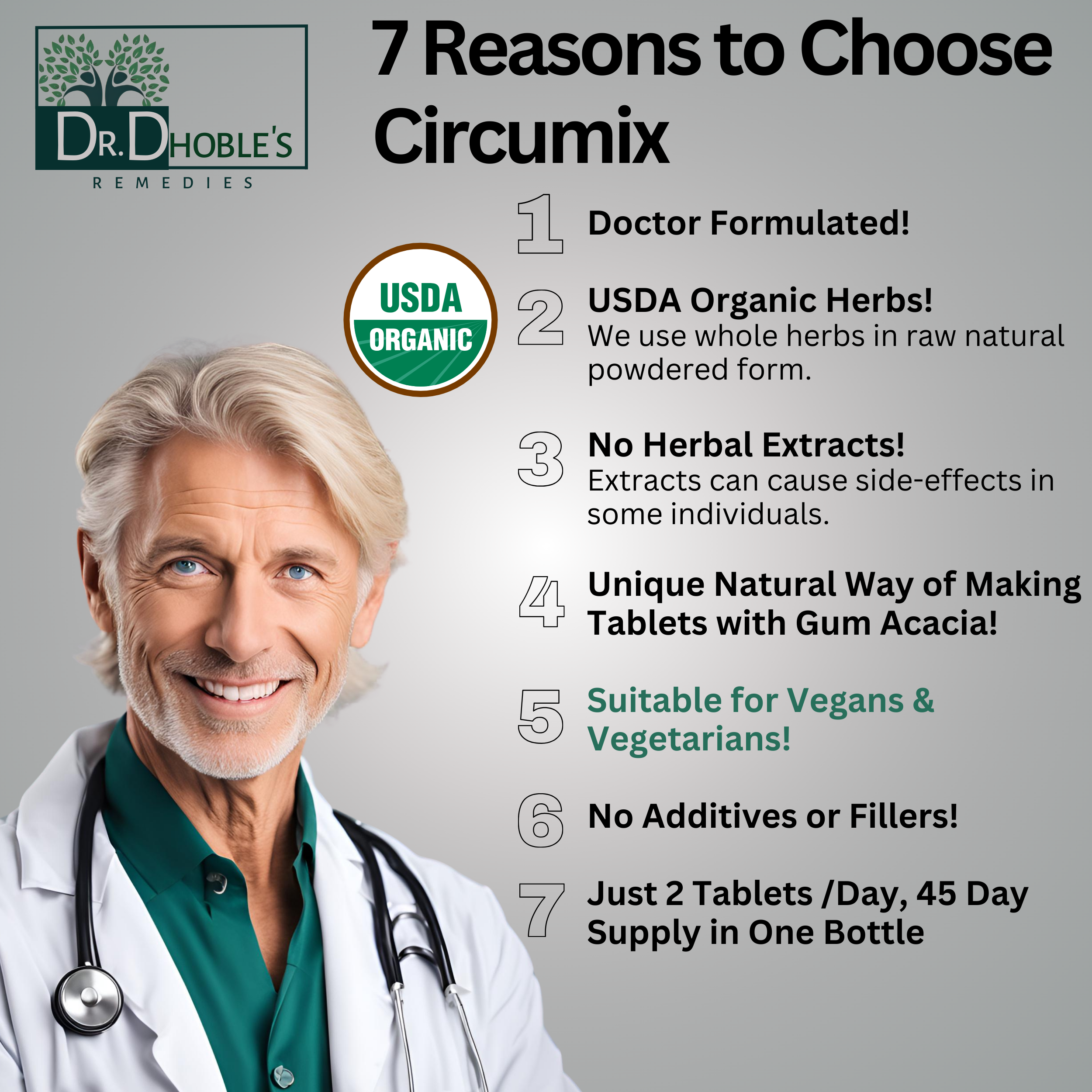 Circumix, MD Made Joint Support Supplement for Men & Women- Turmeric, Ashwagandha, Amla, Ginger, Black Pepper, Supplements Health, USDA Organic, 90 Extra Strength Vegan Tablets