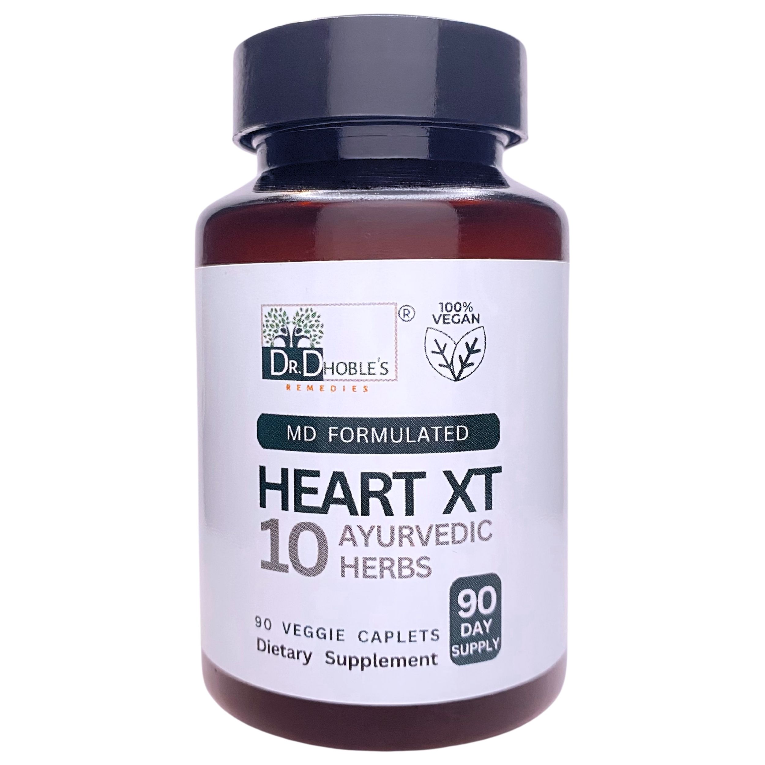 Dr. Dhoble's Remedies MD Made Heart Health Supplement Formula -10 Herbs, Support Healthy Blood Flow, Cardiovascular Wellness, Supplements Circulation, Help Dissolve Plaque in Arteries, 90 Vegan Pills
