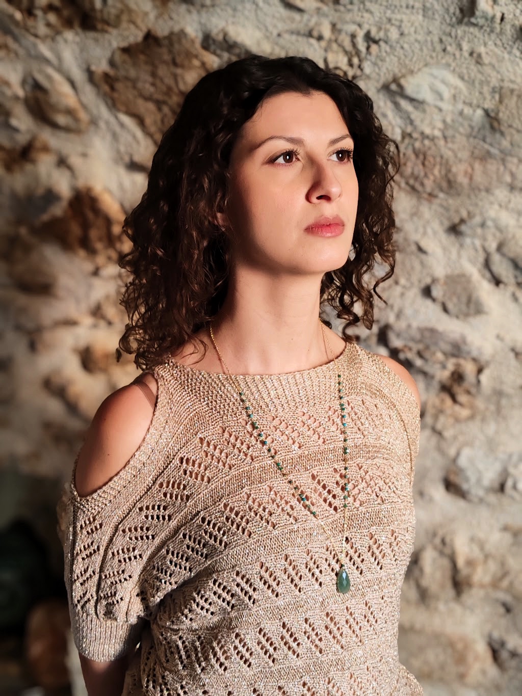 Sautoir Goutte Facettée - pierres semi-précieuses