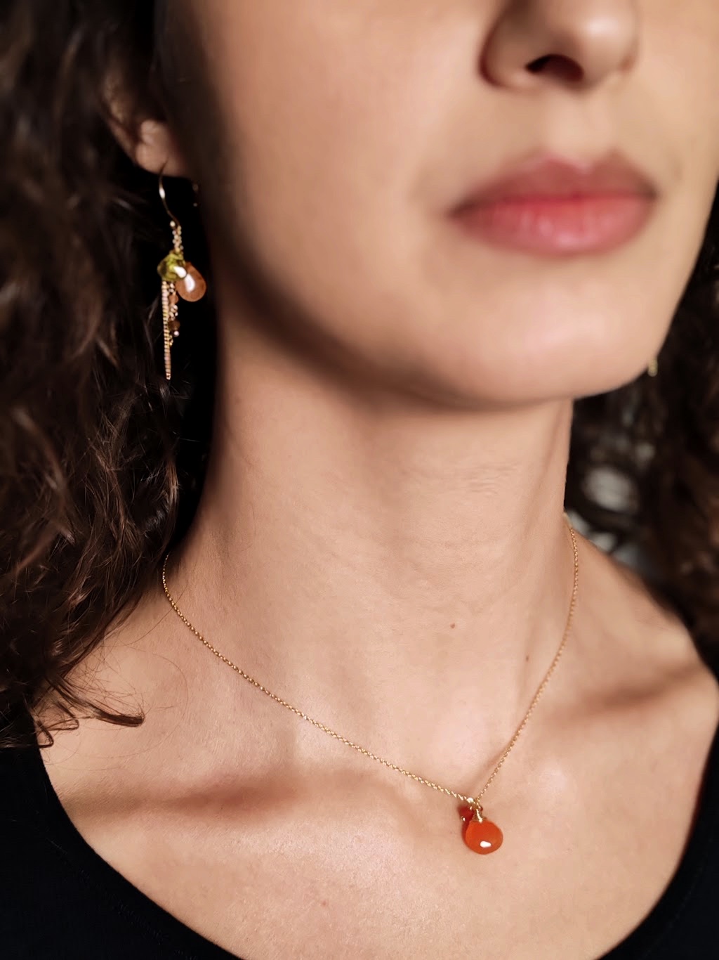 Collier goutte de Cornaline