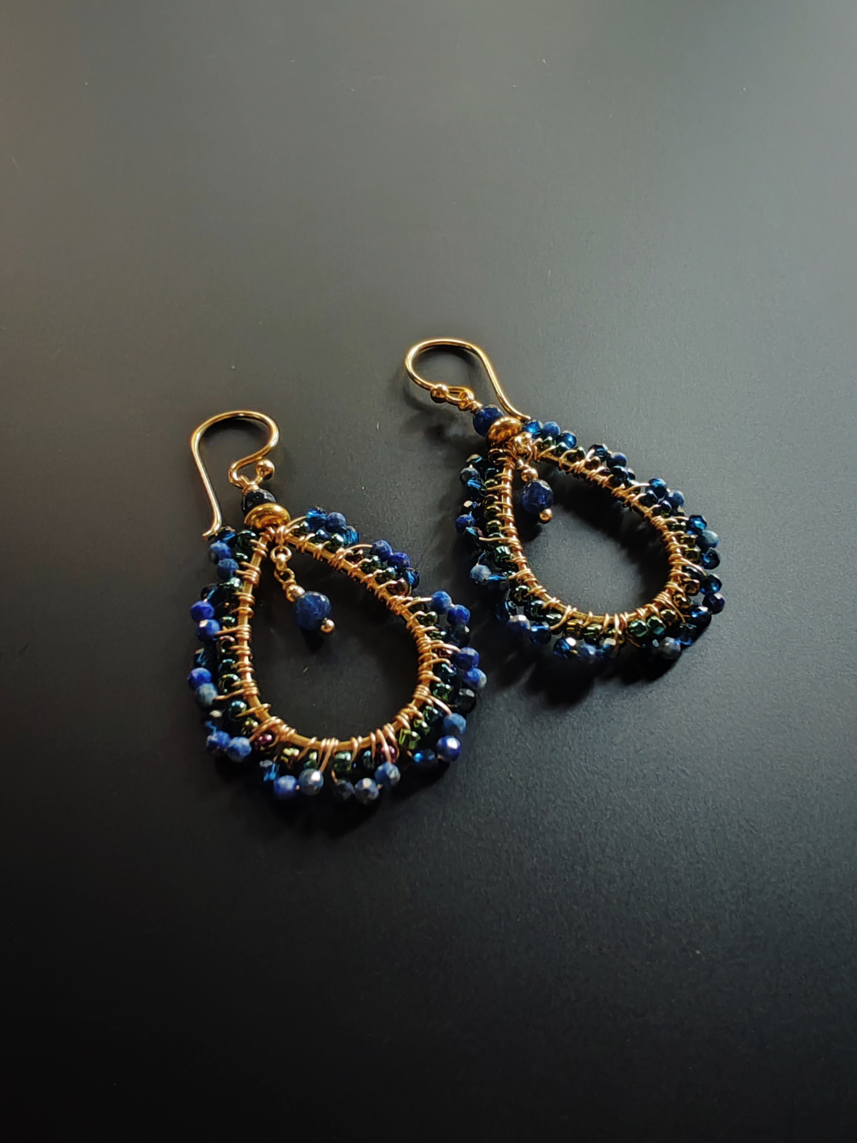 Boucles d'oreilles gouttes perlées