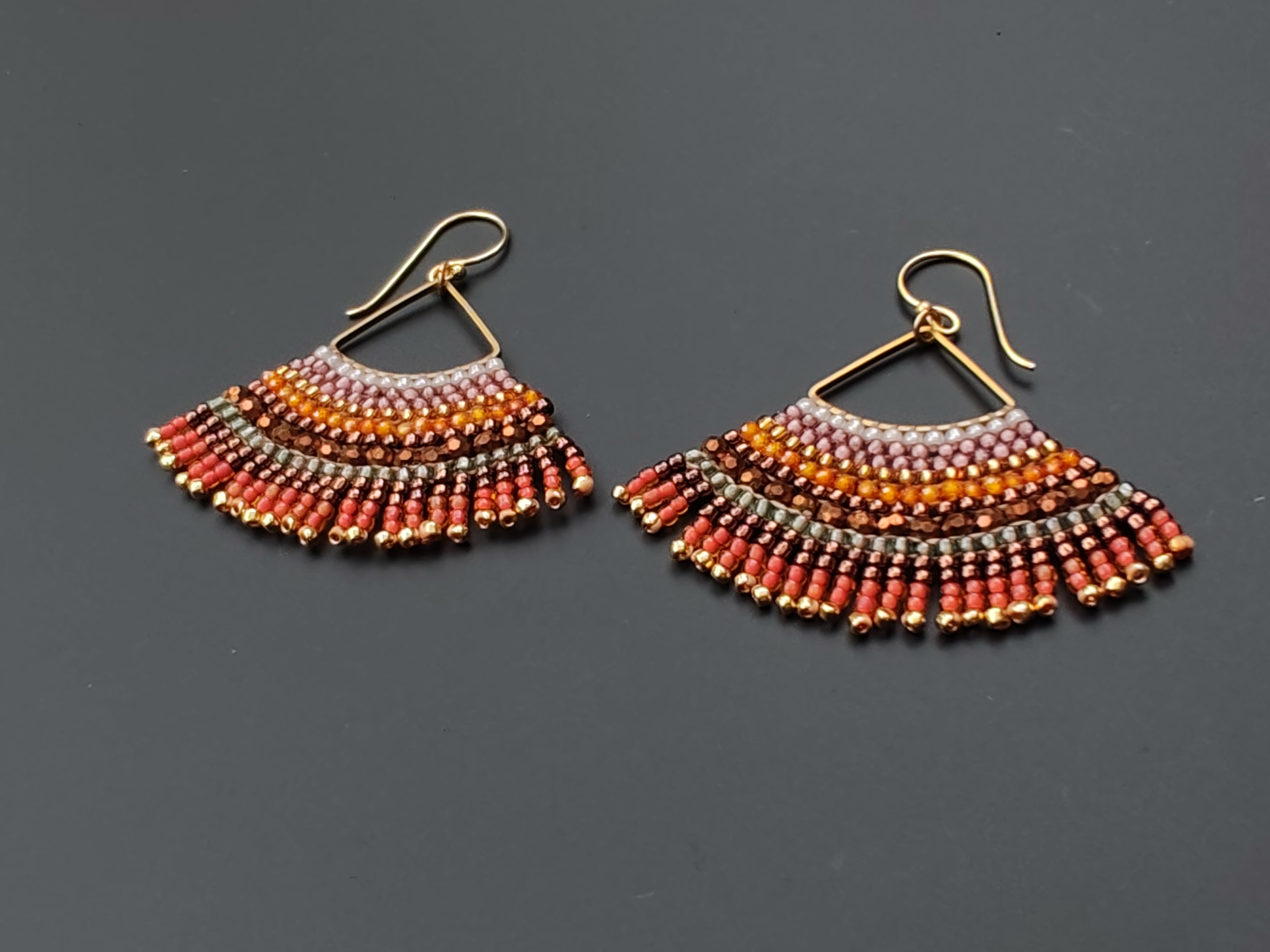 Boucles d'oreille Eventail